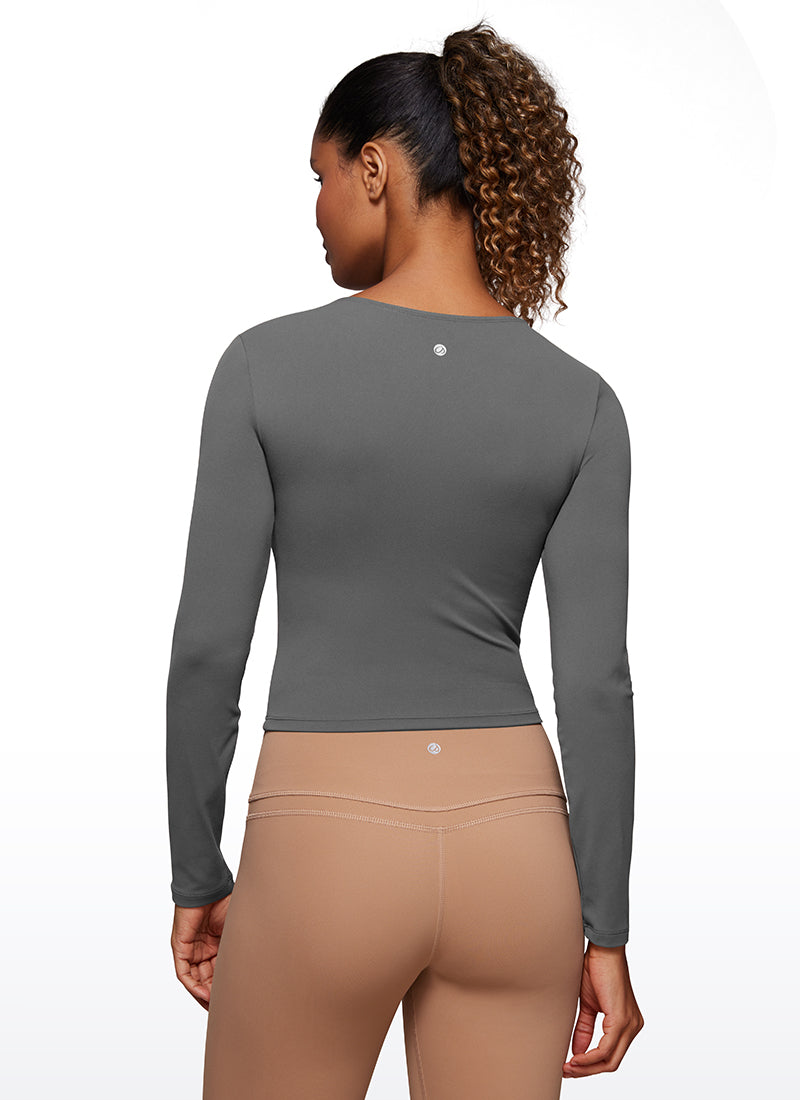Butterluxe Front Seam Cropped Long Sleeve