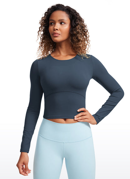 Butterluxe Front Seam Cropped Long Sleeve