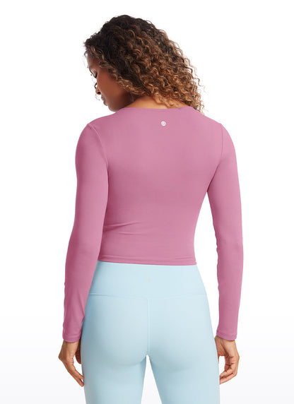 Butterluxe Front Seam Cropped Long Sleeve