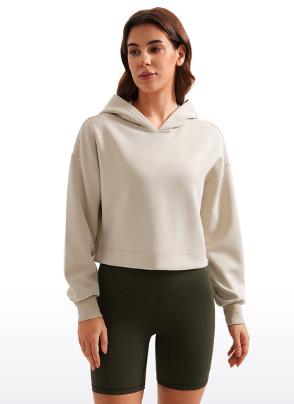 SoftAura Cropped Pullover Hoodie
