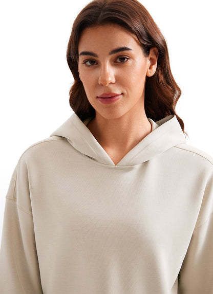 SoftAura Cropped Pullover Hoodie