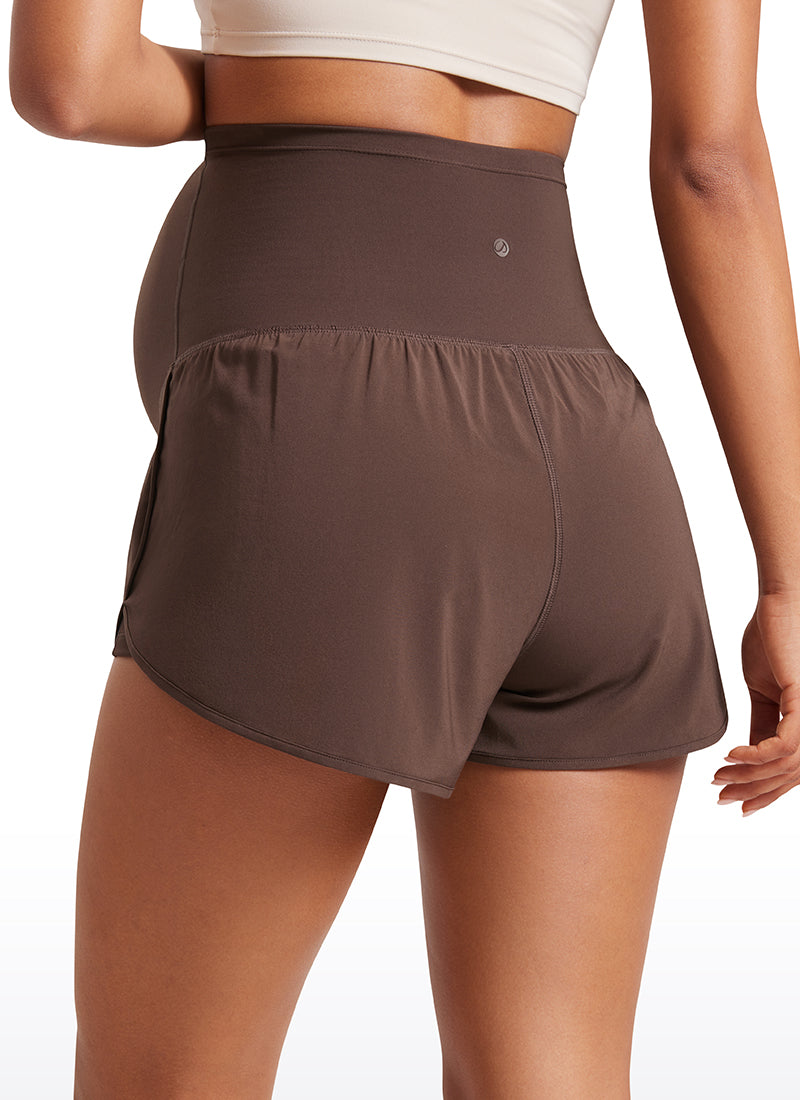 Feather-Fit Soft 2 in 1 Maternity Short 3''
