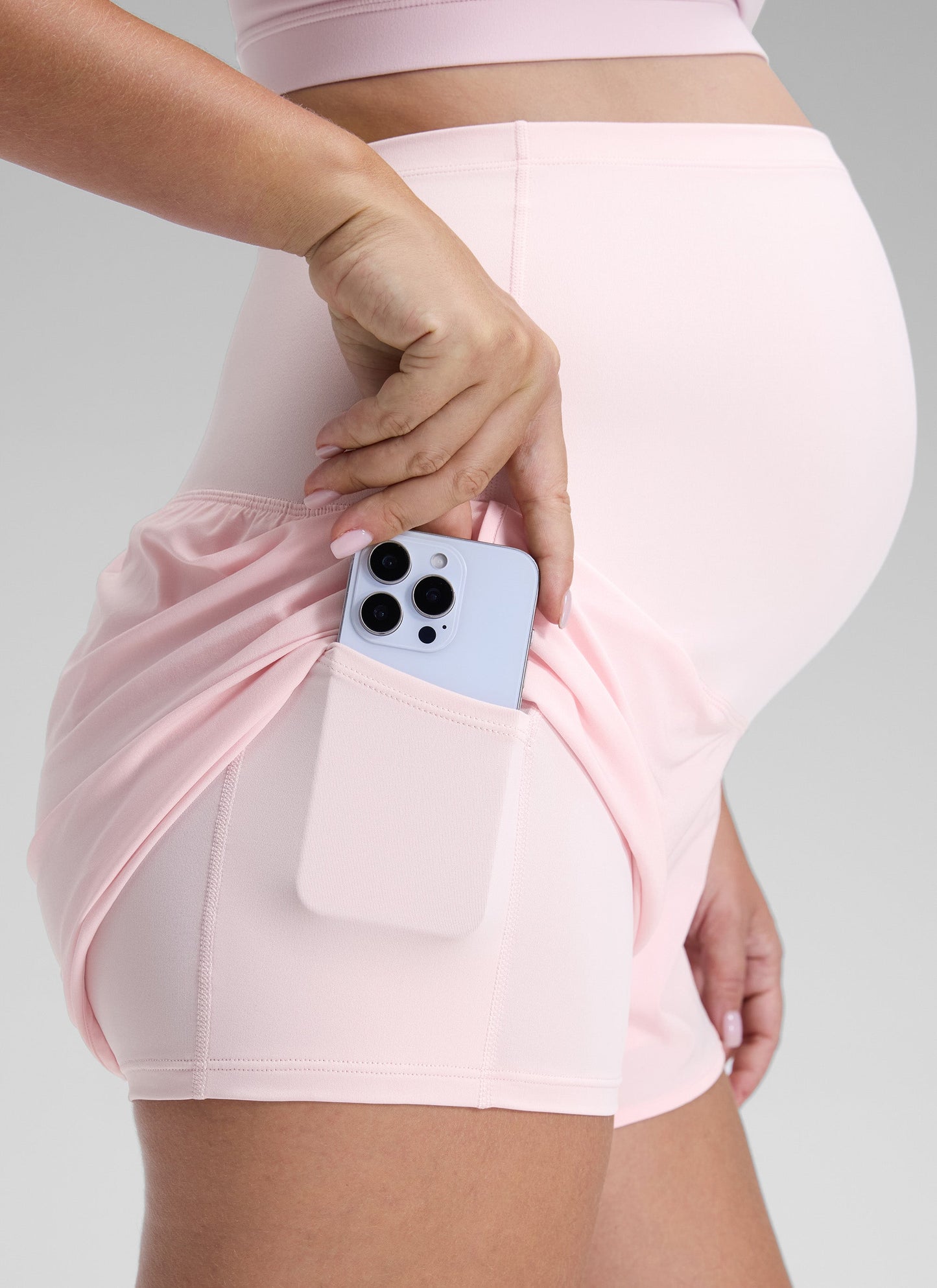 Feather-Fit Soft 2 in 1 Maternity Short 3''