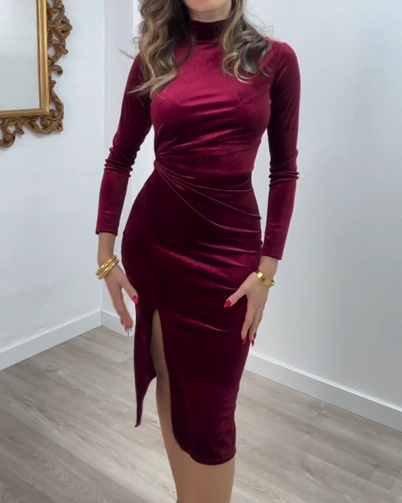 Abstract pattern print casual dress